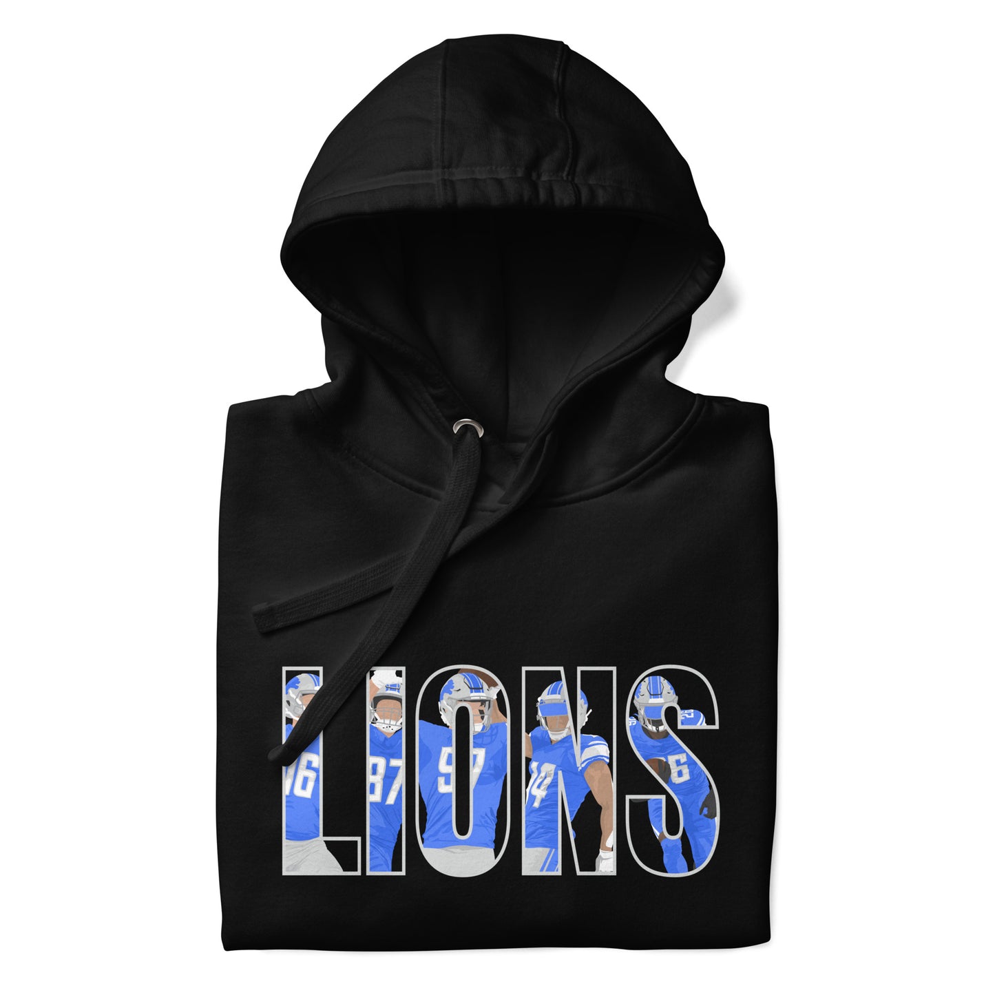Detroit Lions Silver Unisex Hoodie