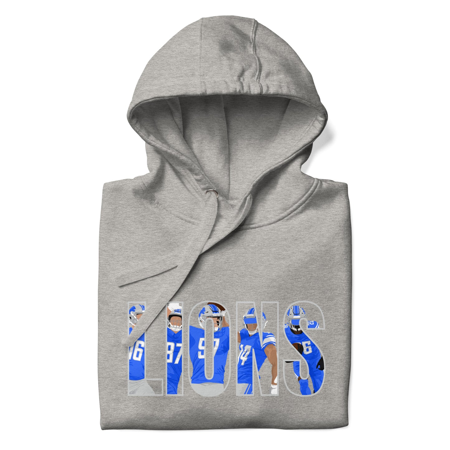 Detroit Lions Silver Unisex Hoodie