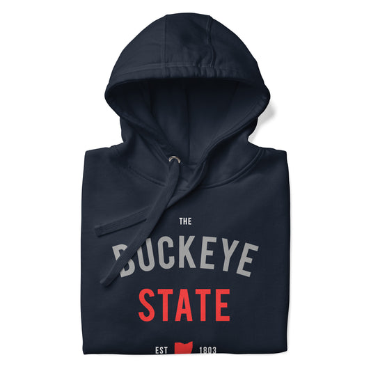 Buckeye State Red & Grey Unisex Hoodie