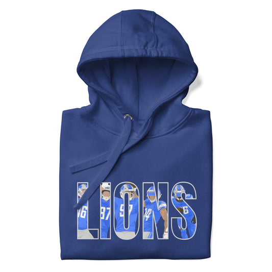 Detroit Lions Silver Unisex Hoodie